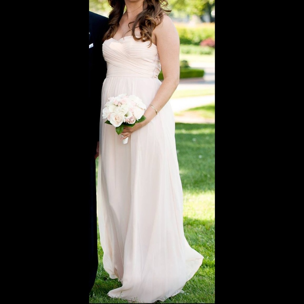 Pale Blush Ann Taylor Bridesmaid Dress